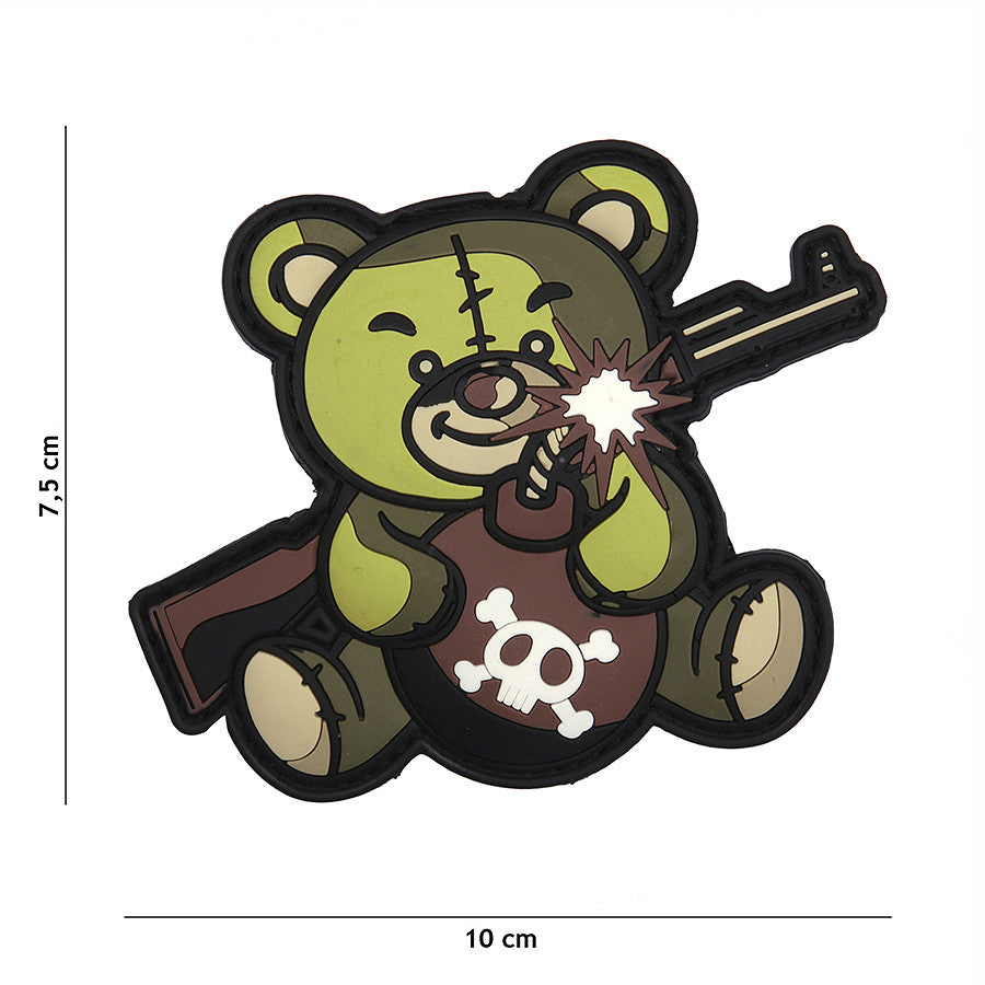 Emblema 3D PVC Terreur Teddy Verde - Declarație de Stil Tactică