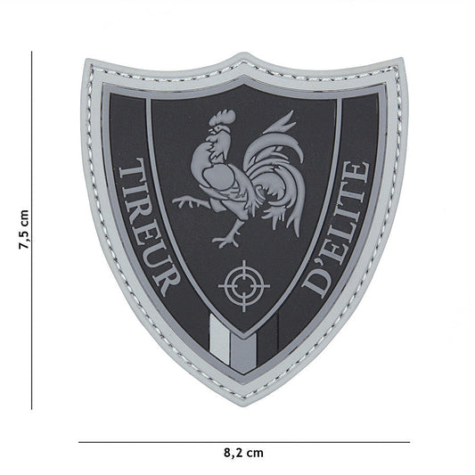 Emblema 3D PVC Tireur D'elite Negru - Semnul Preciziei Absolute