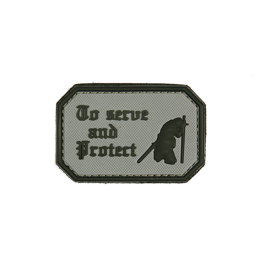 Emblemă 3D PVC To Serve and Protect Gri - Afirmă-ți Misiunea