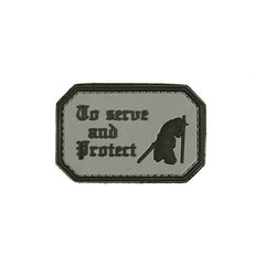 Emblemă 3D PVC To Serve and Protect Gri - Afirmă-ți Misiunea
