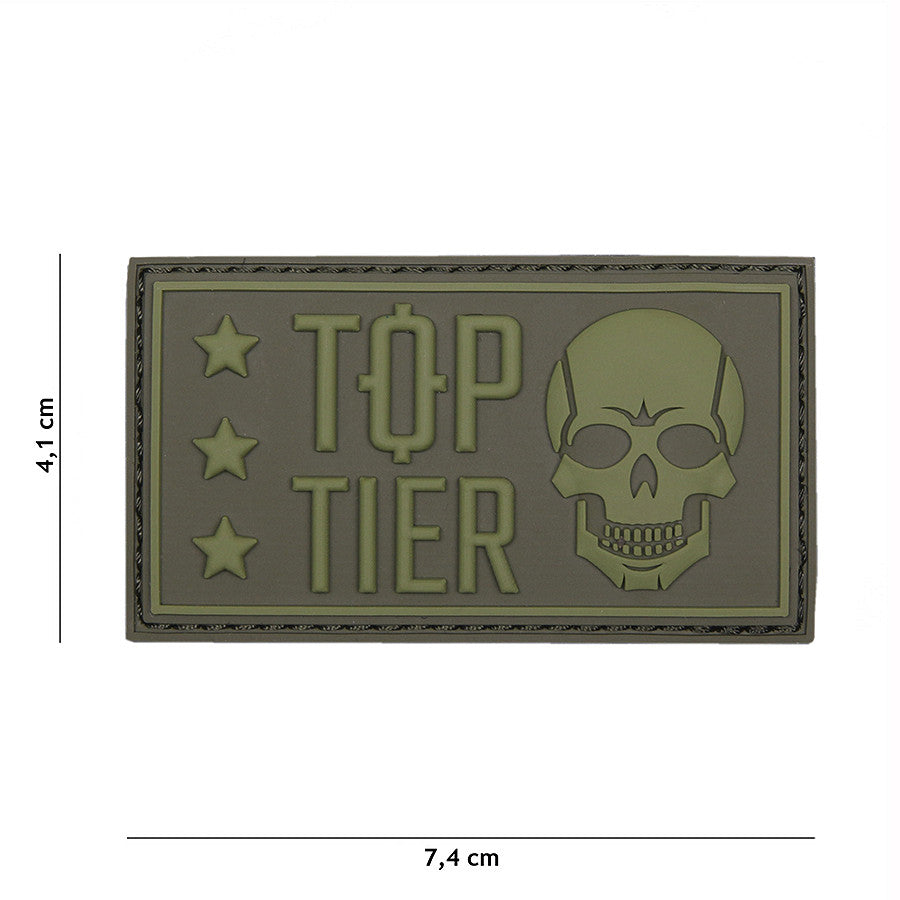 Emblema 3D PVC Top Tier Verde - Identitate Tactică Superioră