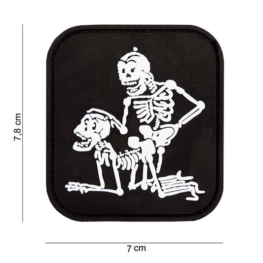 Emblema 3D PVC Twee Skeletten Negru - Declarație Vizuală Puternică