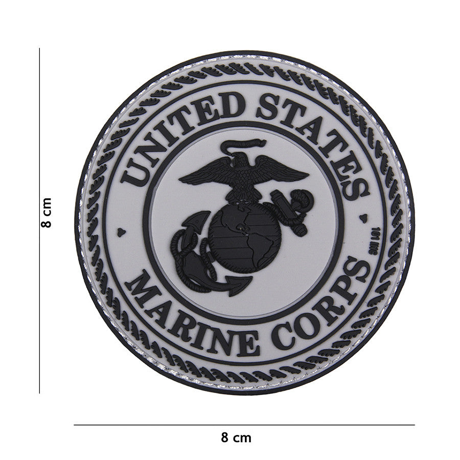Emblema 3D PVC United States Marine Corps Gri - Afirmă-ți Loialitatea