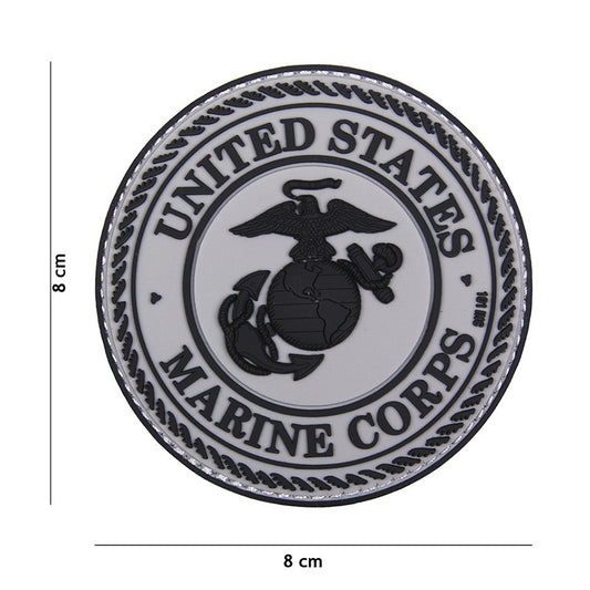 Emblema 3D PVC United States Marine Corps Gri - Afirmă-ți Loialitatea