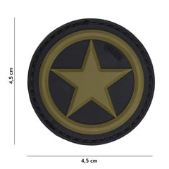 Emblema 3D PVC USA Star Verde Tactical - Autenticitate și Rezistență