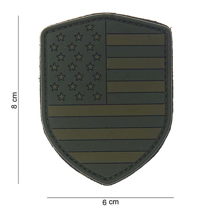 Emblema 3D PVC USA Verde - Afirmă-ți Identitatea Tactică