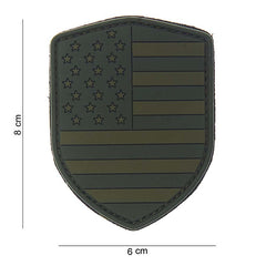 Emblema 3D PVC USA Verde - Afirmă-ți Identitatea Tactică