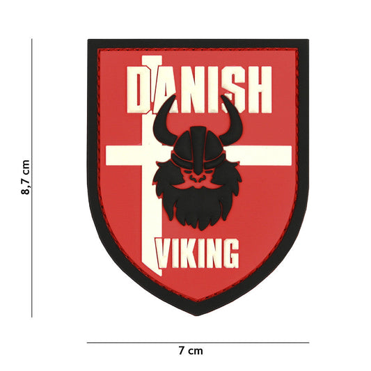Emblema 3D PVC Viking Danez Roșu - Afirmă-ți Spiritul Războinic