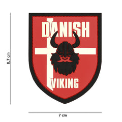 Emblema 3D PVC Viking Danez Roșu - Afirmă-ți Spiritul Războinic