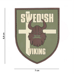 Emblema 3D PVC Viking Suedez Verde - Exprimă-ți Forța Autentică