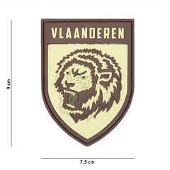 Emblema 3D PVC Vlaanderen Coyote - Personalizare Tactică Fără Compromis