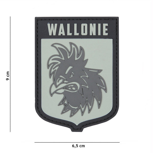 Emblema 3D PVC Wallonie Gri - Marcaj Identitar Rezistent