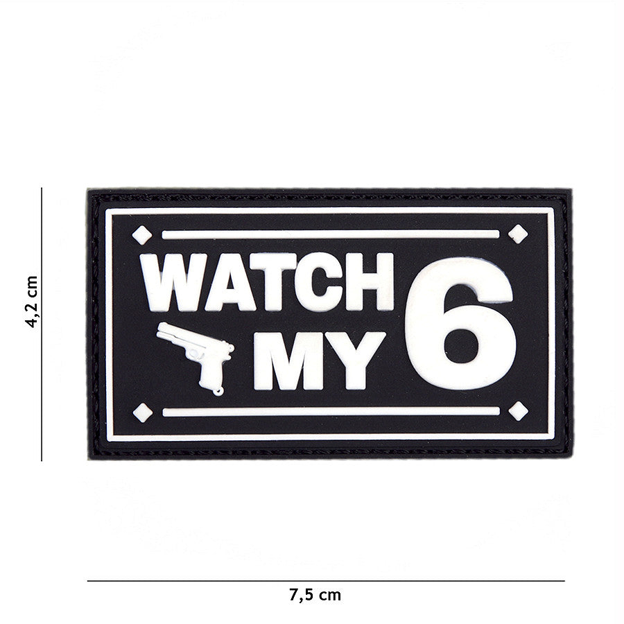 Emblema 3D PVC Watch my zwart #16117 Negru - Afirmația Ta Tactică