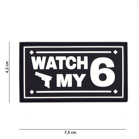 Emblema 3D PVC Watch my zwart #16117 Negru - Afirmația Ta Tactică