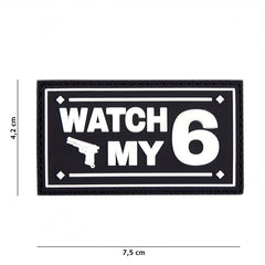 Emblema 3D PVC Watch my zwart #16117 Negru - Afirmația Ta Tactică