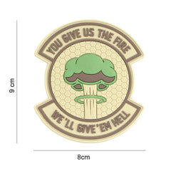 Emblema 3D PVC We give 'em hell #8093 - Simbolul Atitudinii Neînfricate