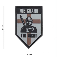 Emblema 3D PVC We guard the night Gri - Identitate Tactică de Elită