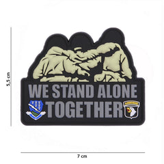 Emblema 3D PVC We stand alone together - Identitate Tactică Durabilă