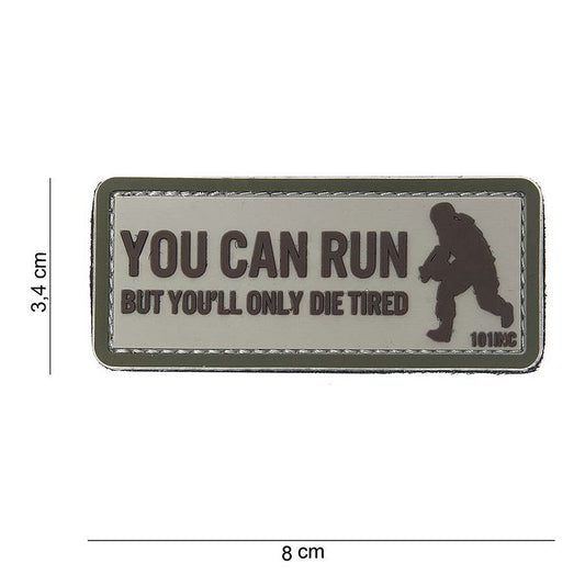 Emblema 3D PVC You can run Beige - Mesajul Tău, Atitudinea Tactică
