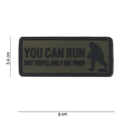 Emblema 3D PVC You can run Verde - Mesaj Clar, Atitudine Neclintită