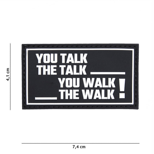 Emblema 3D PVC You talk, the talk Zwart - Afirmă-ți Atitudinea