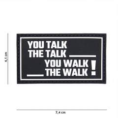 Emblema 3D PVC You talk, the talk Zwart - Afirmă-ți Atitudinea