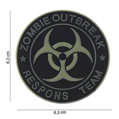 Emblema 3D PVC Zombie Outbreak #13005 Multicolor - Semn Identitar Gata de Acțiune