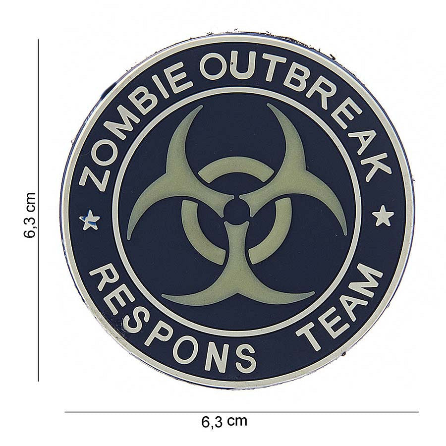 Emblema 3D PVC Zombie Outbreak Response Team - Pregătit pentru Orice Situație