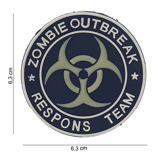 Emblema 3D PVC Zombie Outbreak Response Team - Pregătit pentru Orice Situație