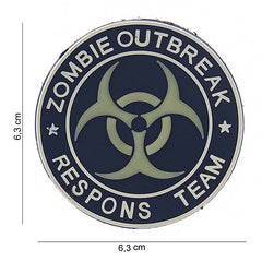 Emblema 3D PVC Zombie Outbreak Response Team - Pregătit pentru Orice Situație