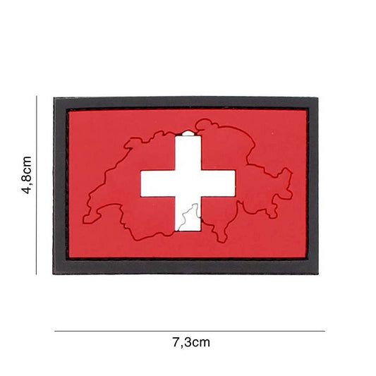 Emblema 3D PVC Zwitserland Contur - Afirmă-ți Identitatea Tactică