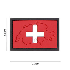 Emblema 3D PVC Zwitserland Contur - Afirmă-ți Identitatea Tactică