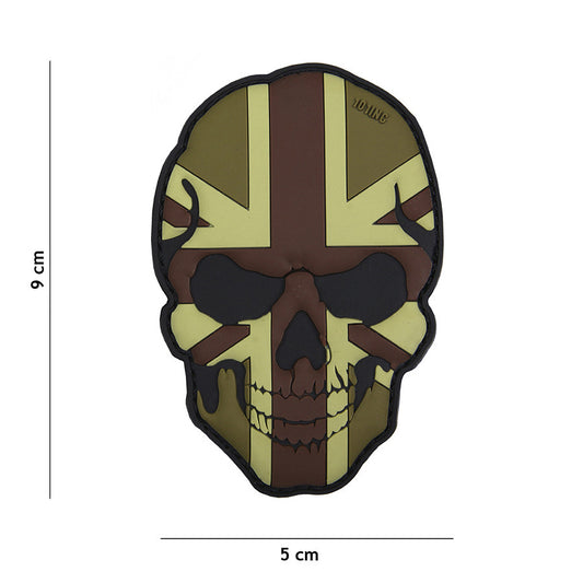 Emblemă 3D Skull UK Camo PVC - Definește-ți Echipamentul