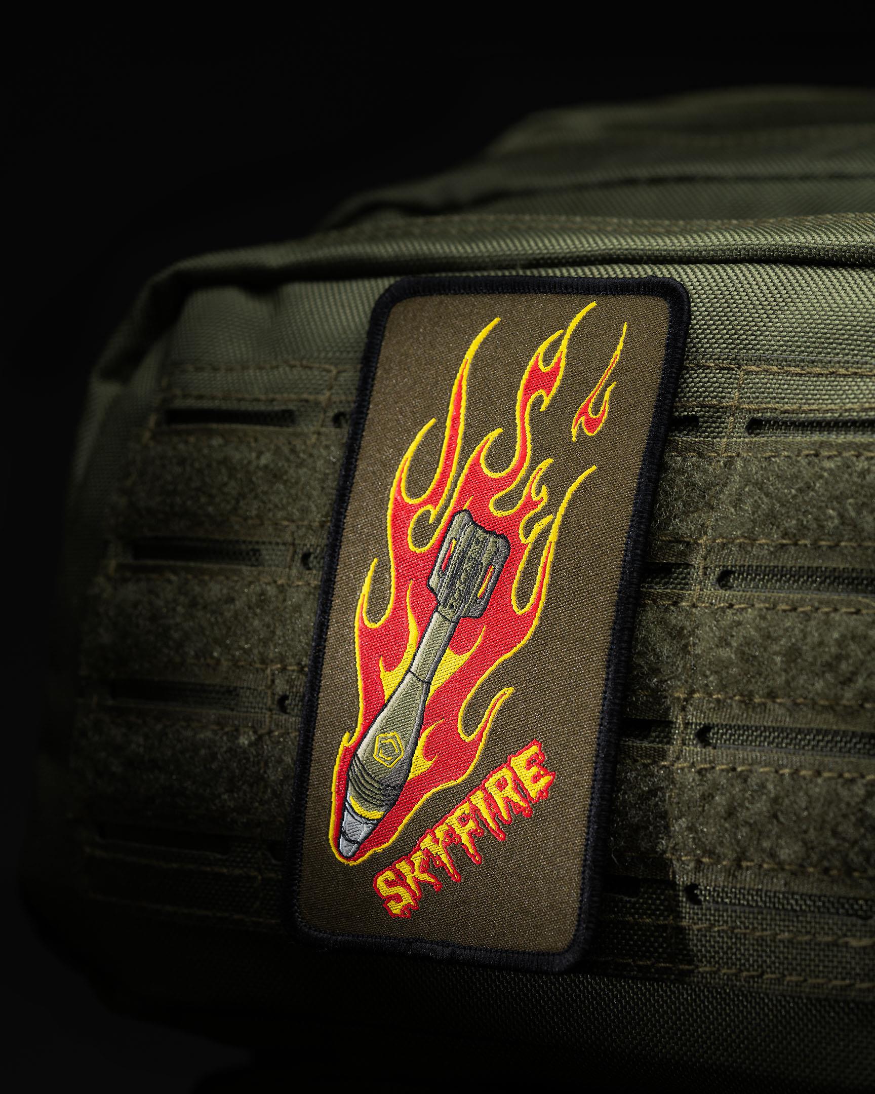 Emblemă cu Arici Pentagon Skyfire – Țesută, 6 x 11 cm, Multicolor