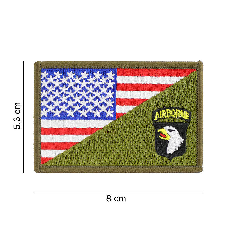 Emblema din Stofă 101st Airborne Halve Vlag Diversen - Semn de Onoare și Identitate