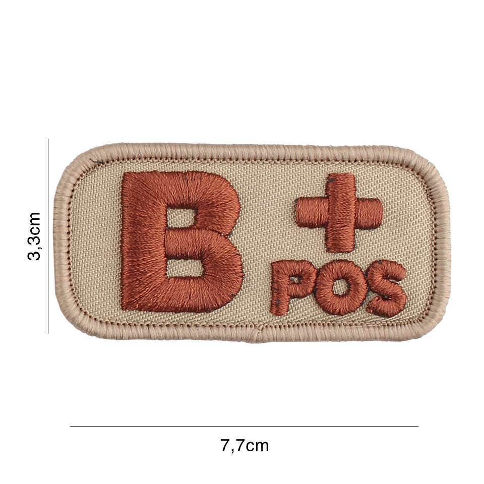 Emblema Grup Sanguin B+ Pozitiv Coyote Tactical - Identificare Vitală
