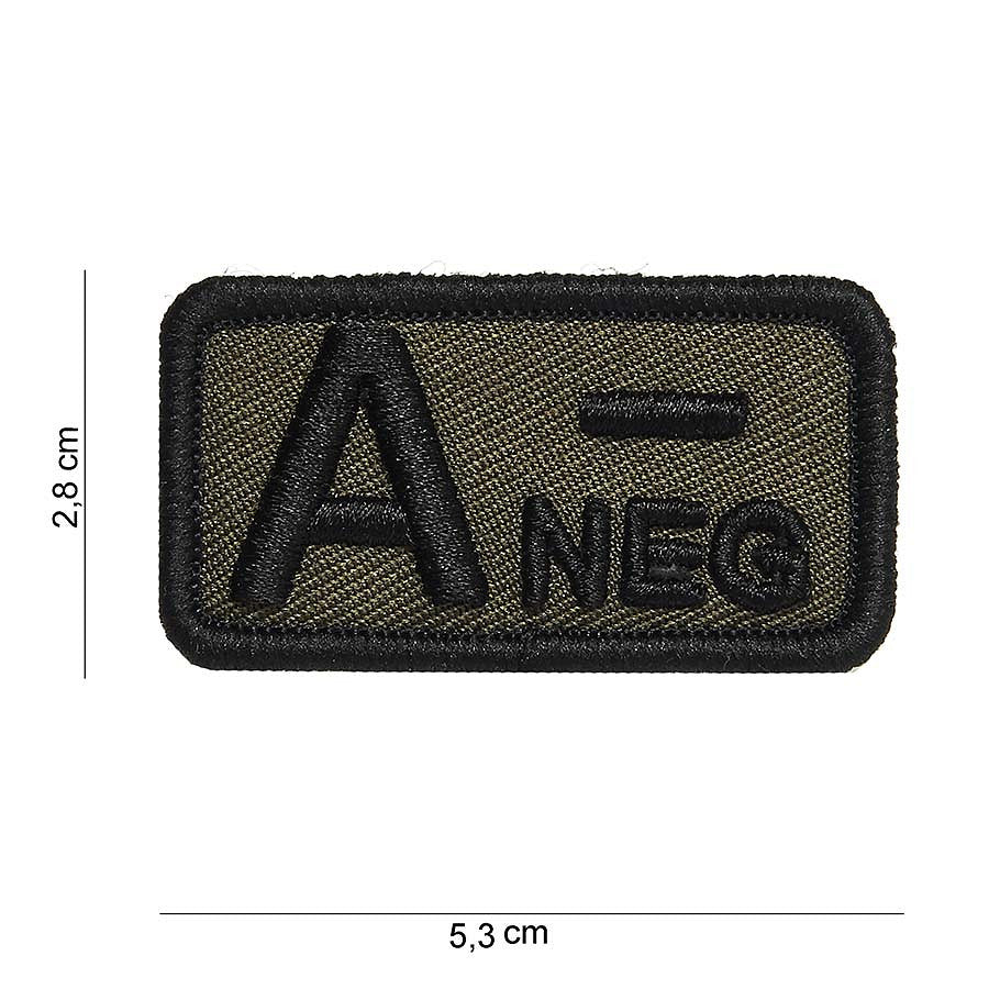 Emblema Grupa Sanguină A-Negativ Verde - Identificare Vitală Misiuni