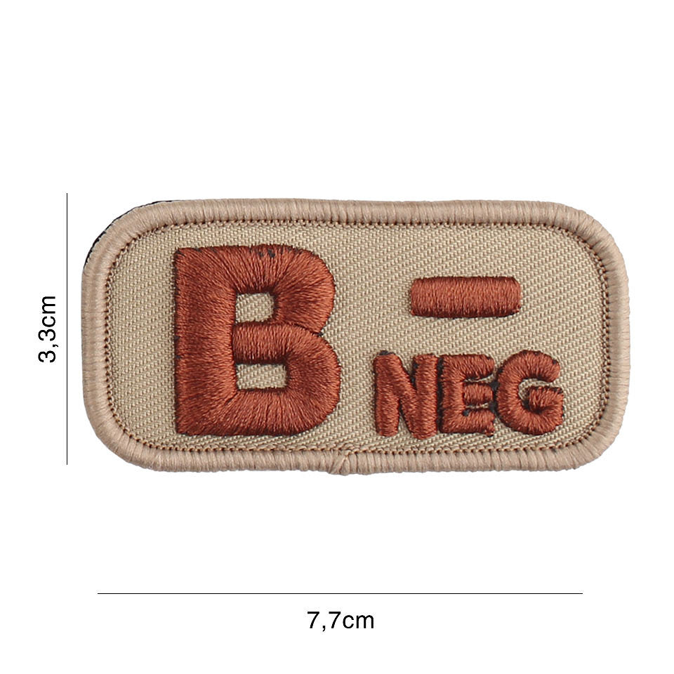 Emblema Grupa Sanguină B Negativ Coyote - Identificare Rapidă & Vitală