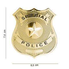 Emblema Metalica Special Police Auriu - Simbol de Elita si Autoritate