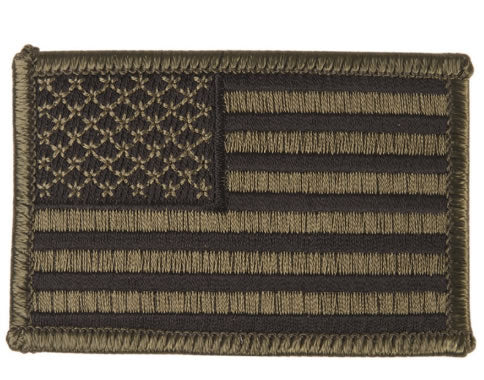 Emblemă Mil-Tec US Nationalität – Textil Poliester-Bumbac, Oliv