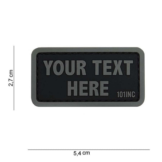Emblema Personalizabil 3D PVC Negru/Gri - Identitatea Ta Tactică