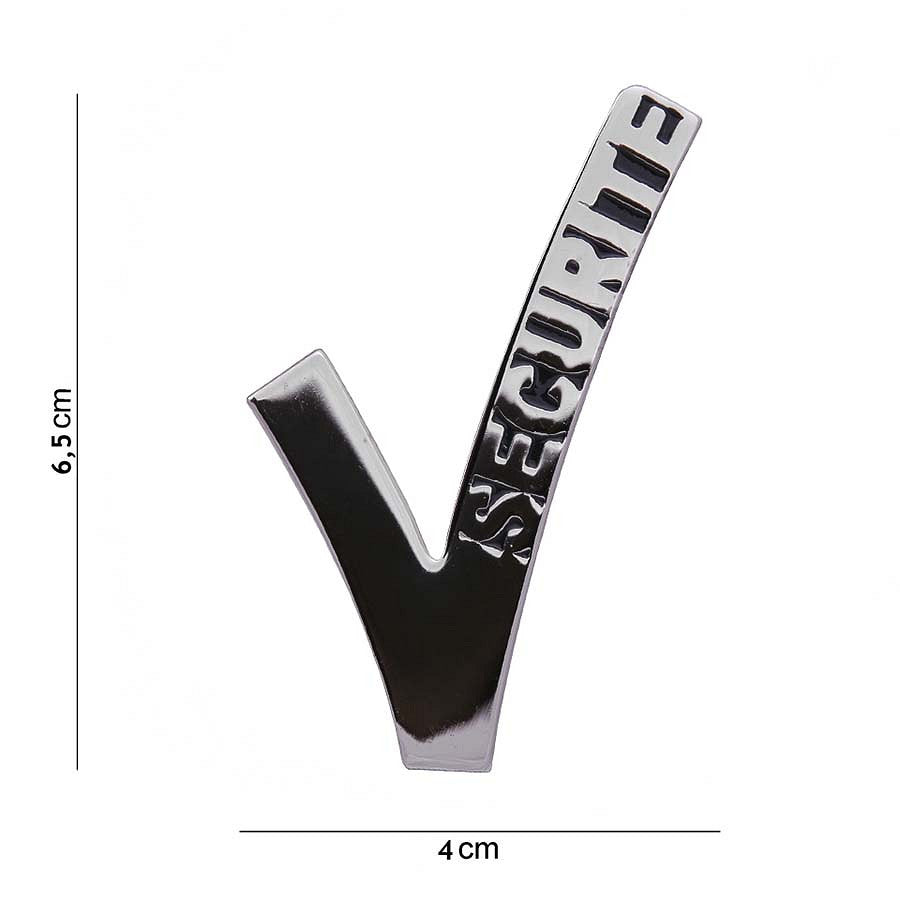 Emblema Pin SECURITE Metalic - Afirmă Autoritate Fără Echivoc