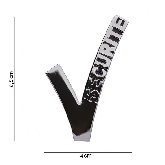 Emblema Pin SECURITE Metalic - Afirmă Autoritate Fără Echivoc