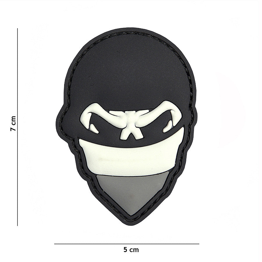 Emblema Polish Skull 3D PVC Gri - Personalizare Tactică Instantă