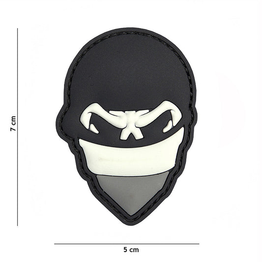 Emblema Polish Skull 3D PVC Gri - Personalizare Tactică Instantă