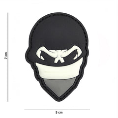 Emblema Polish Skull 3D PVC Gri - Personalizare Tactică Instantă