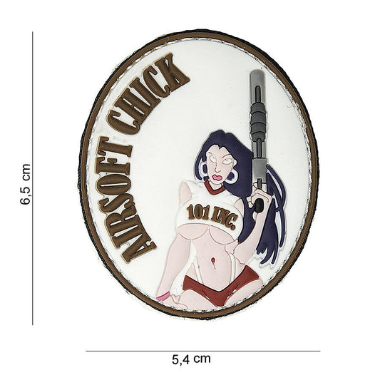 Emblema PVC 3D Airsoft Chick #15045 - Afirmă-ți Atitudinea Tactică