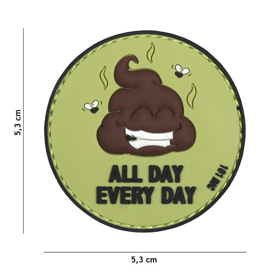 Emblemă PVC 3D All Day Every Day Verde/Negru - Spirit Tactic Neclintit