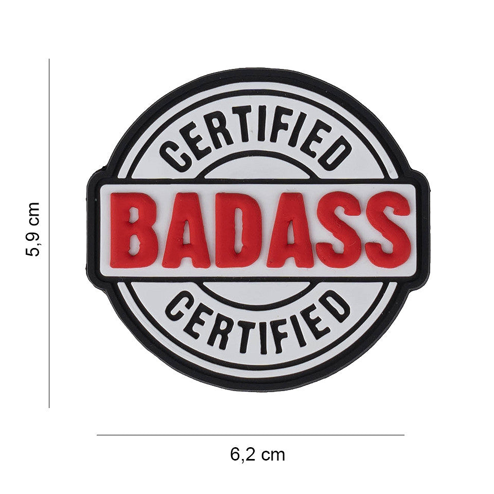 Emblema PVC 3D Certified BadAss #6065 - Mesaj Clar, Atitudine Ferma