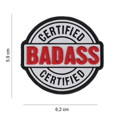 Emblema PVC 3D Certified BadAss #6065 - Mesaj Clar, Atitudine Ferma